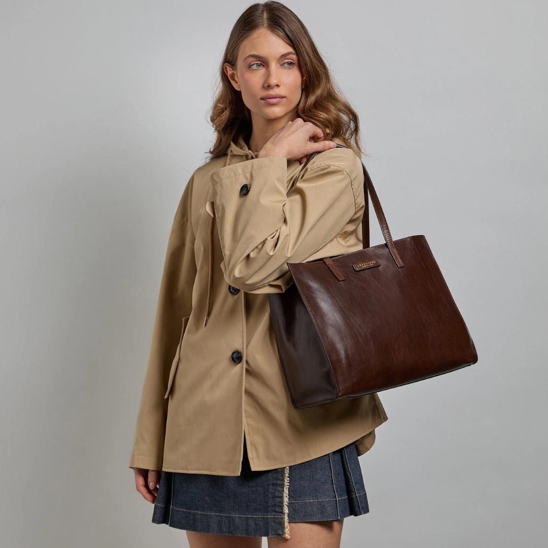 Borsa Shopper in Pelle MIRRA
