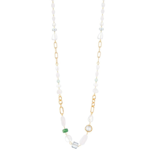 Collana lunga catena e beads Rio