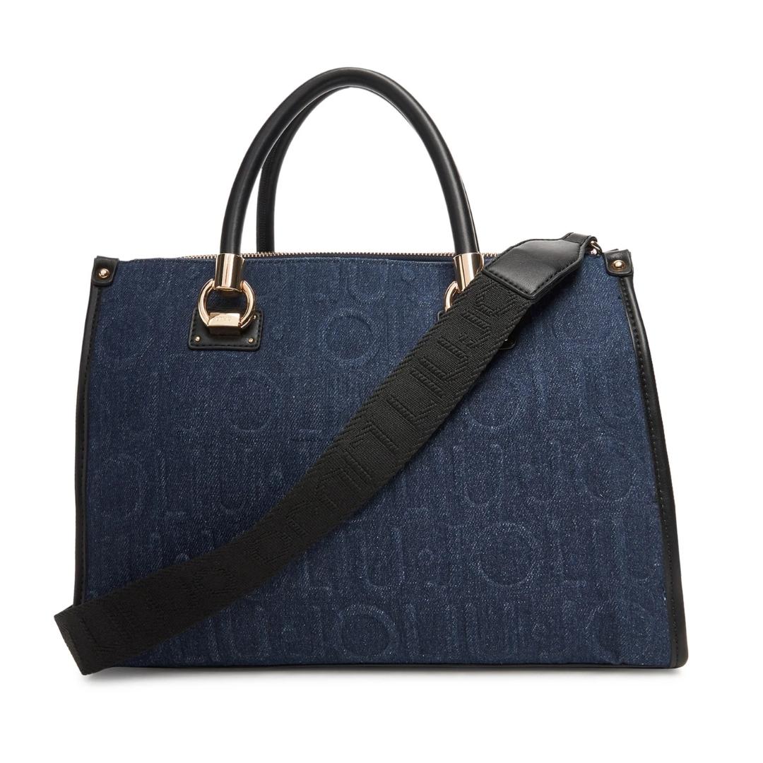 Borsa Satchel Media con Logo
