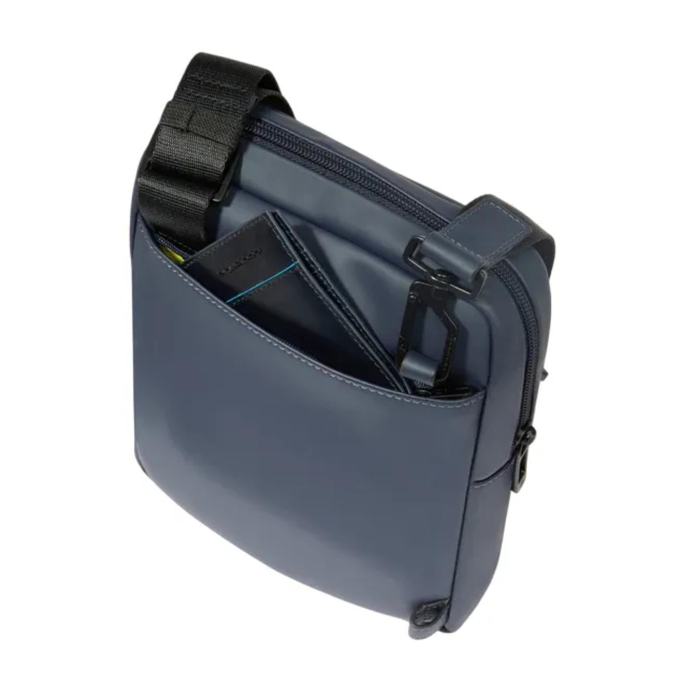 Borsello Uomo Porta iPad®mini in Tessuto Gommato