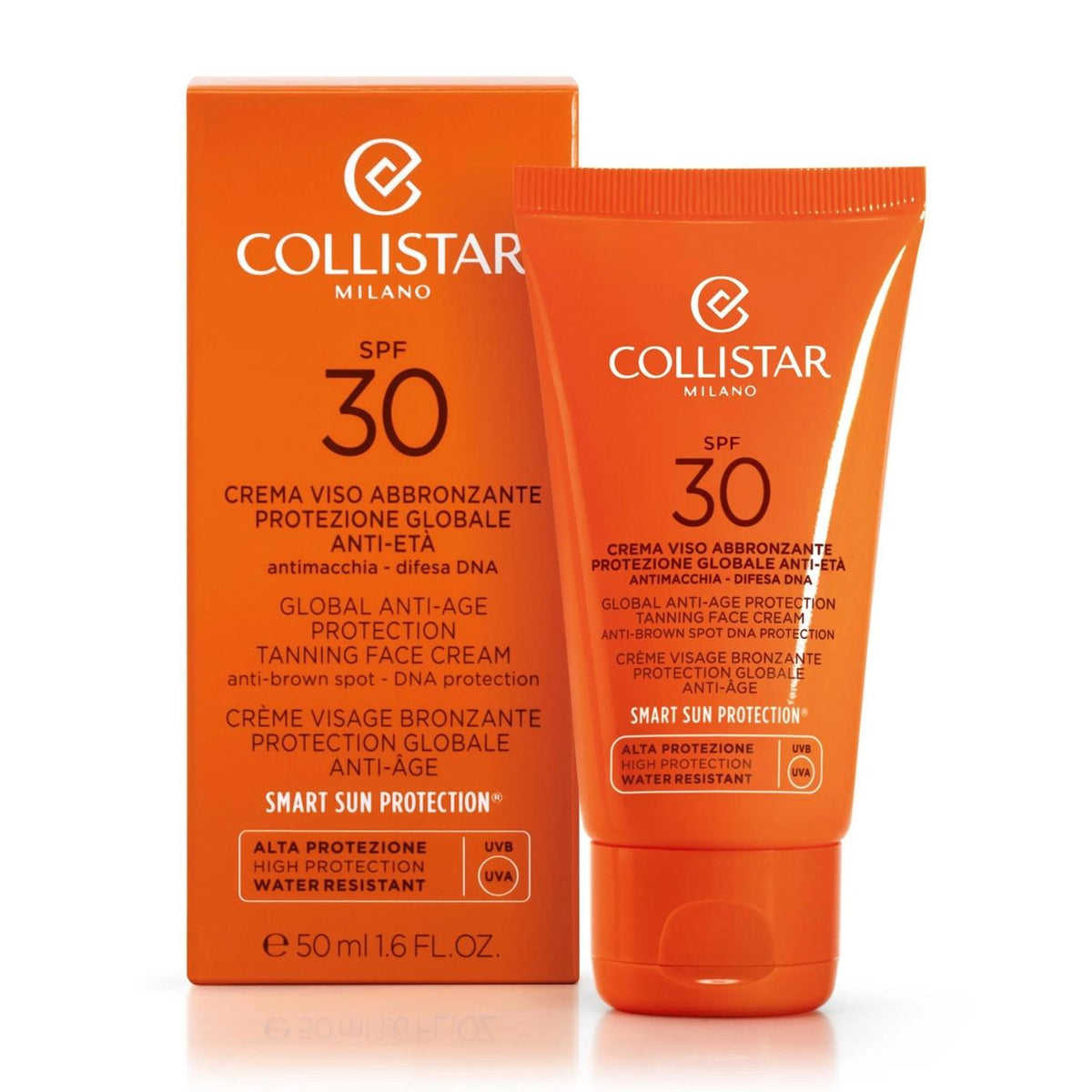 Crema Viso Abbronzante Globale Anti-Età SPF30