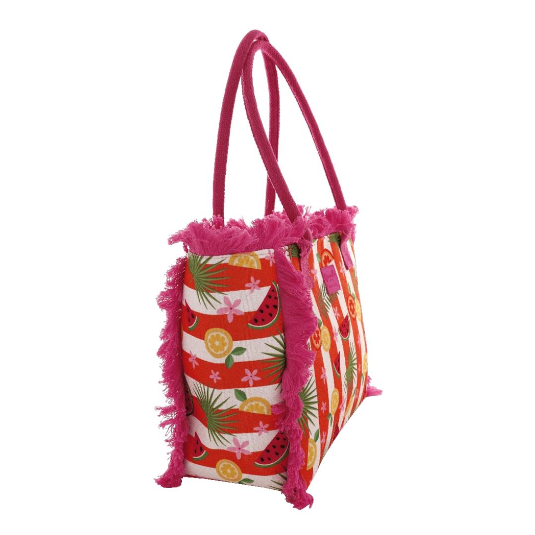 Borsa Mare L Frangia Tropical