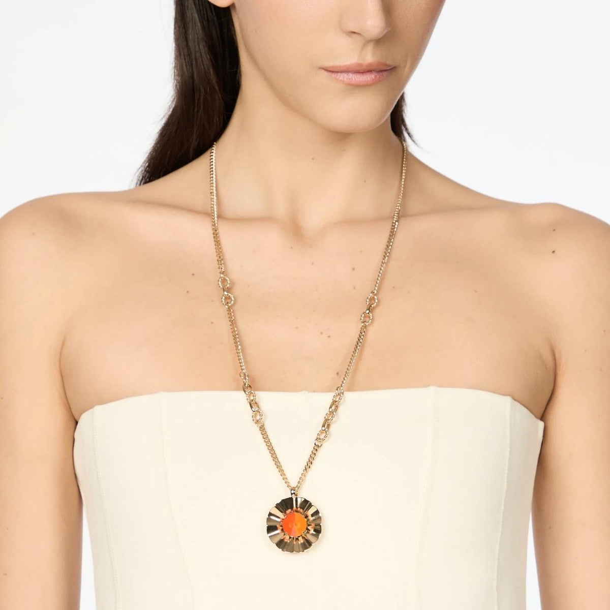 Collana lunga con pendente a fiore Ribera