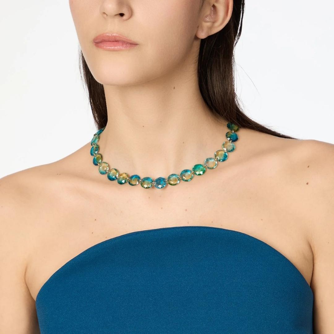 Collana corta beads a pasticca Rio Verde