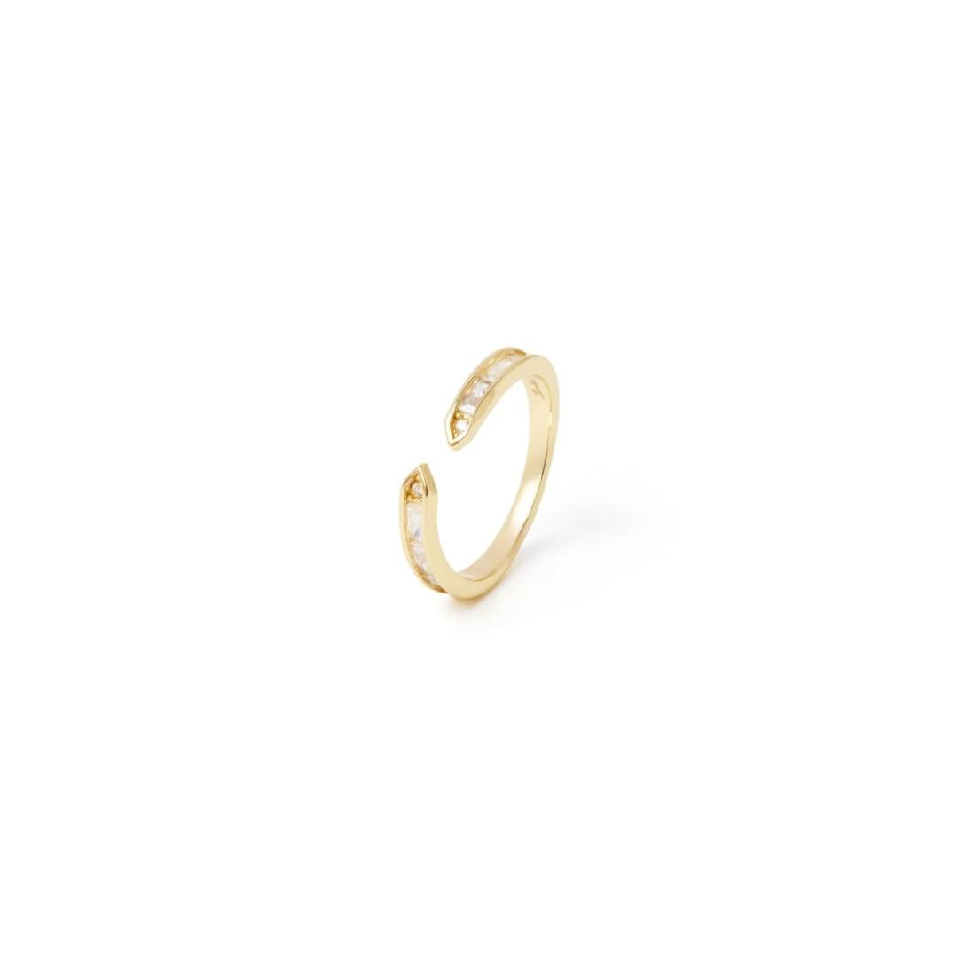 Anello con top a binario aperto Rania
