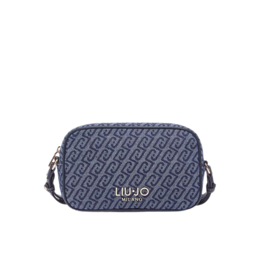 Piccola Borsa a Tracolla in Denim Jacquard