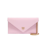 Borsa a bustina piccola in pelle liscia con logo Love Birds
