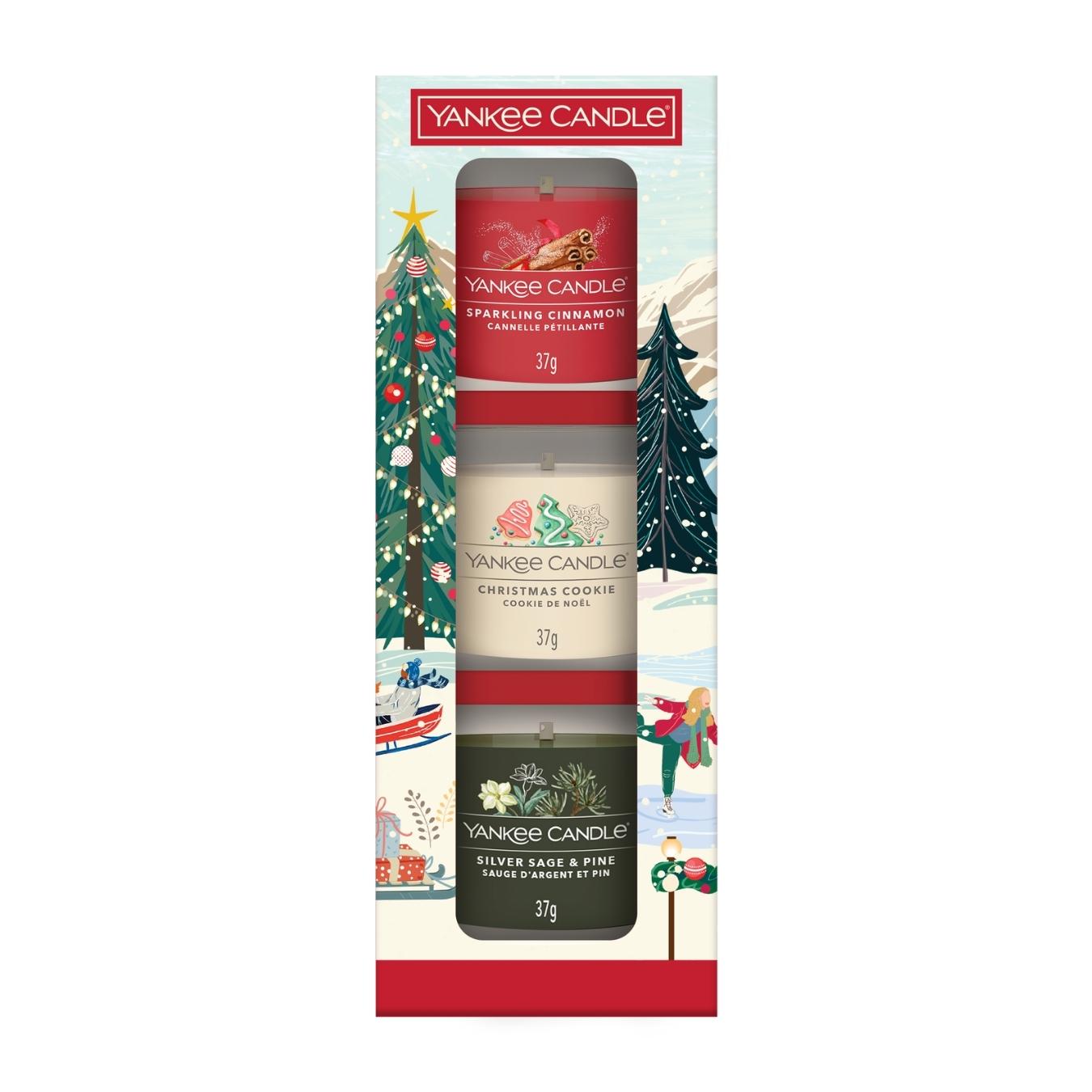 Confezione regalo Christmas Classics 3 candele mini