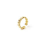 Anello con fascia a piccoli cuori Rania