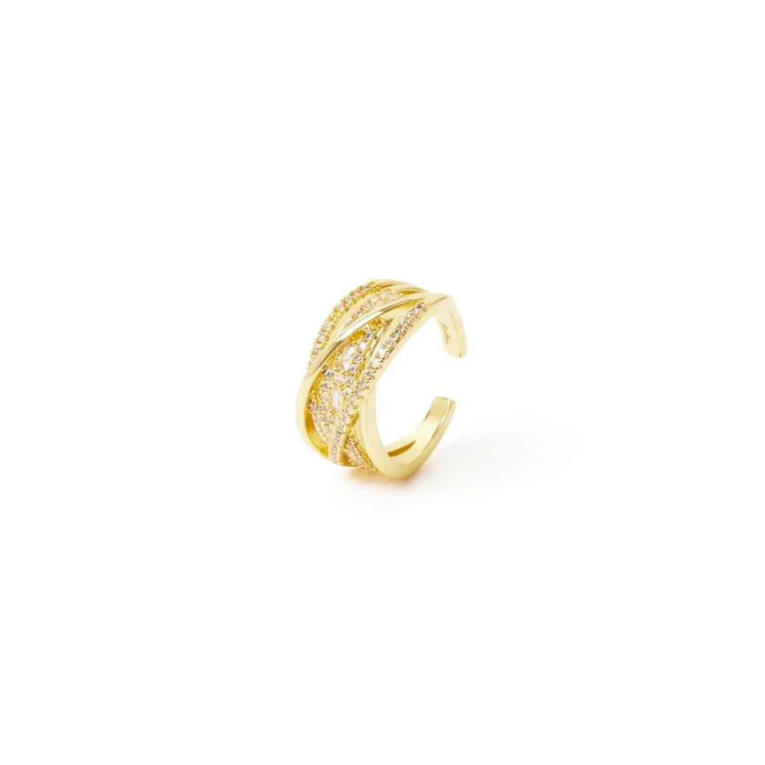 Anello a linee di zirconi Rania