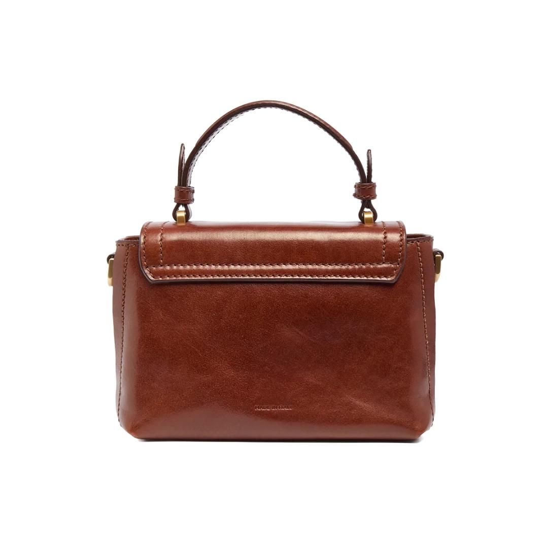 Mini Borsa a Mano in Pelle con Tracolla Rimovibile