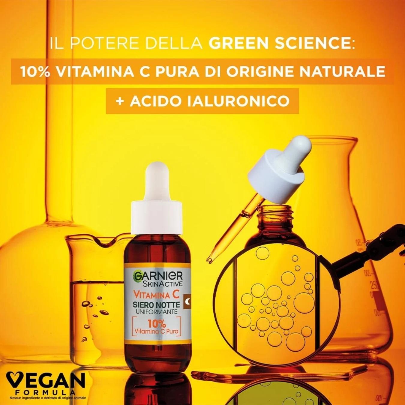 SkinActive Vitamina C Siero Notte Uniformante Anti-rughe