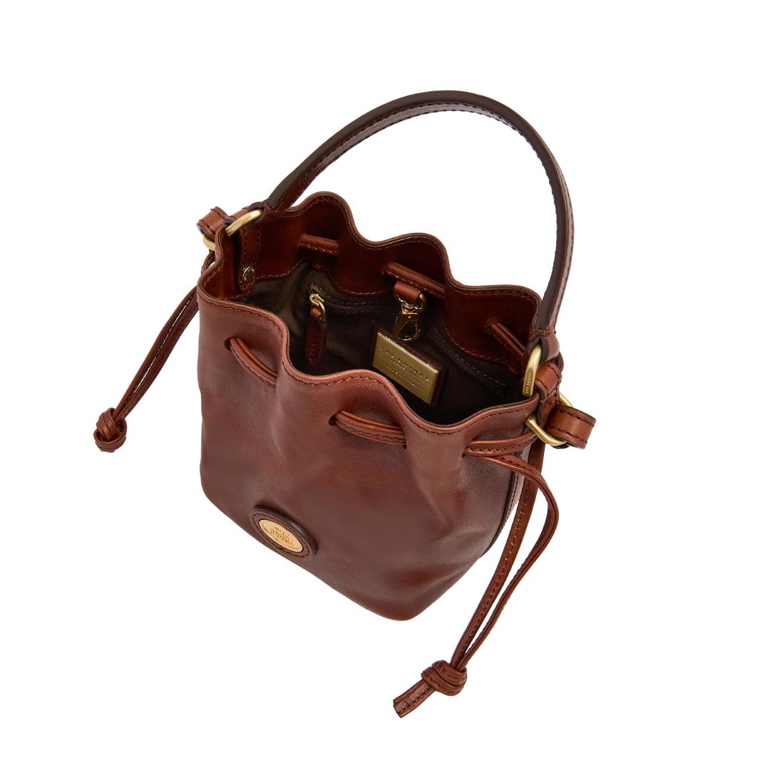 Borsa Secchiello Pelle con Tracolla Mini Size