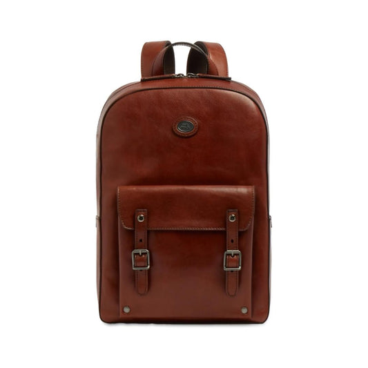 GALILEO Zaino in Pelle Porta PC Uomo una Zip