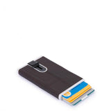 Black Square Porta carte di credito con sliding system