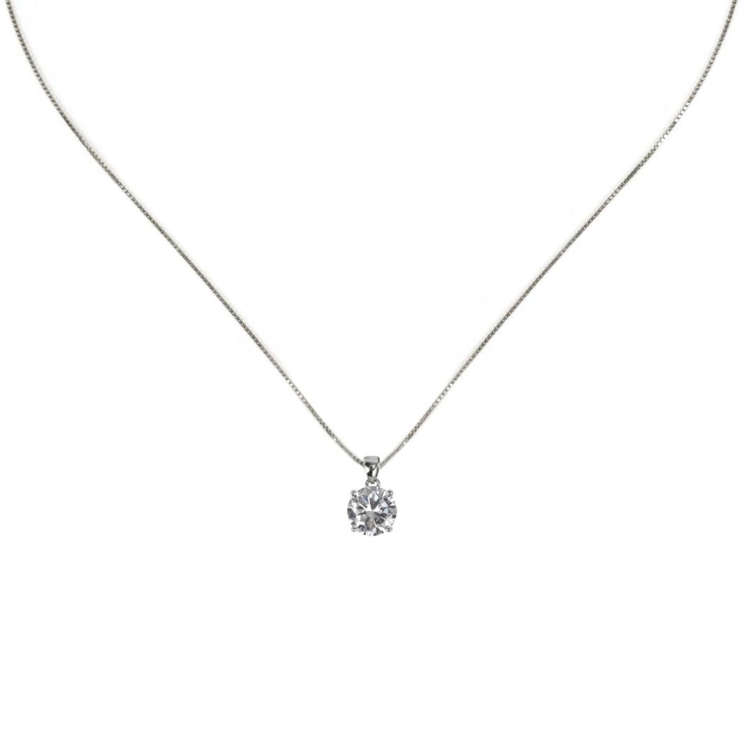 Collana con zircone pendente Pearl