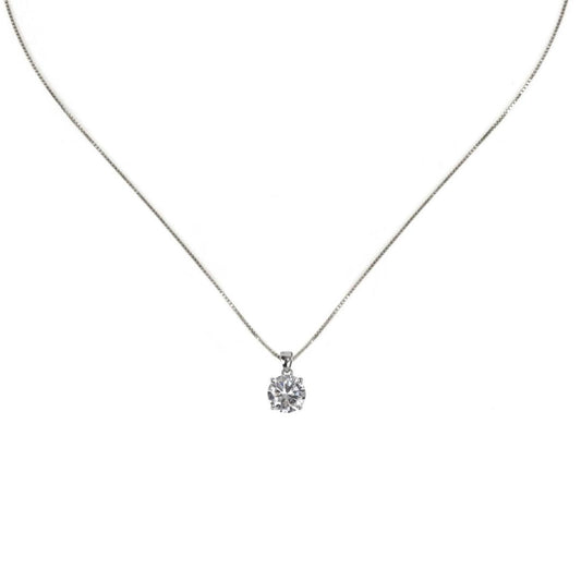 Collana con zircone pendente Pearl