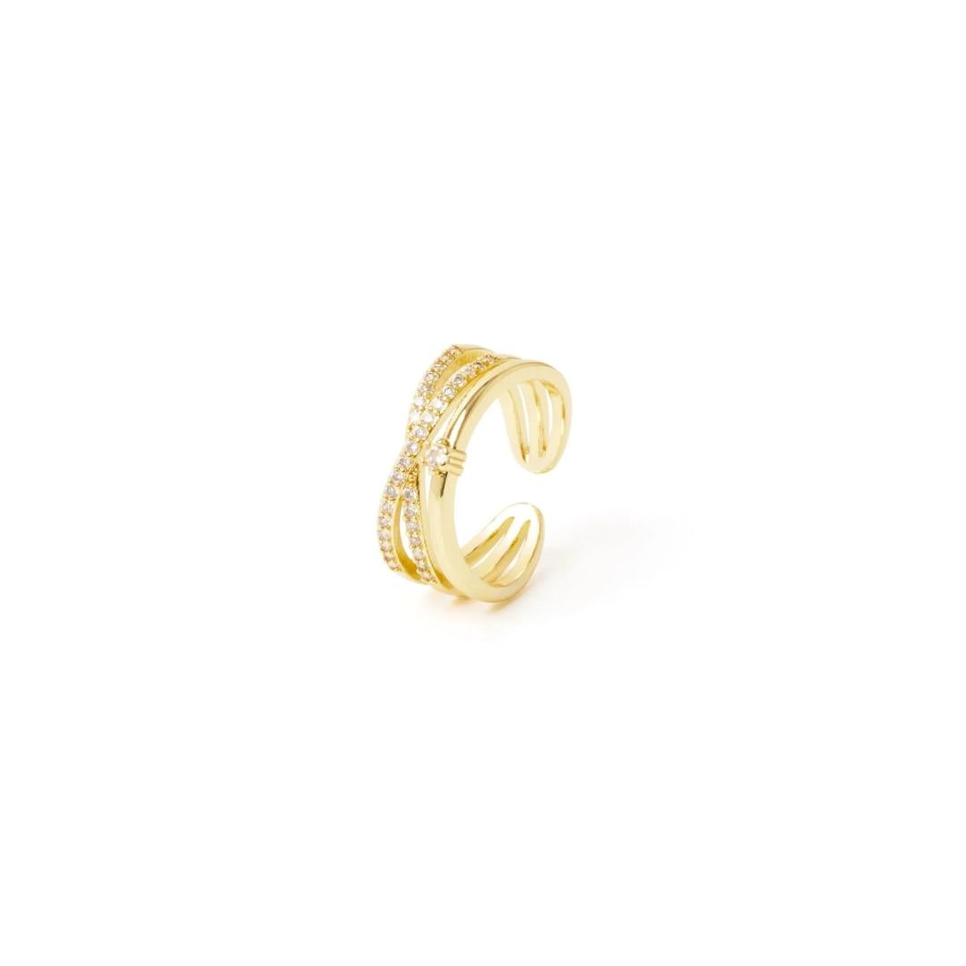 Anello top a tre strisce Rania