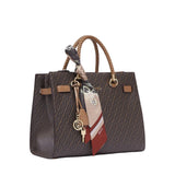 Borsa Satchel Media con Foulard