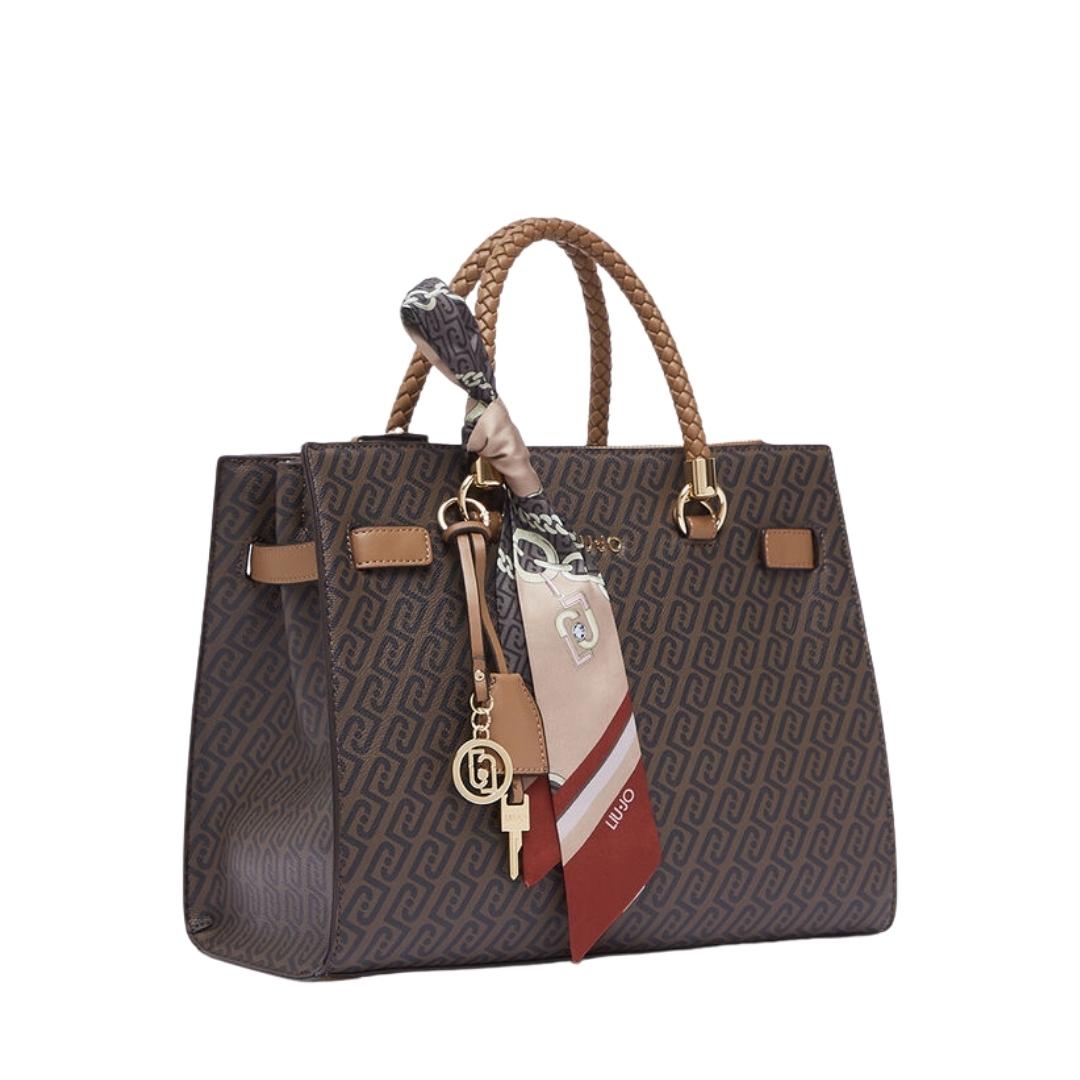 Borsa Satchel Media con Foulard