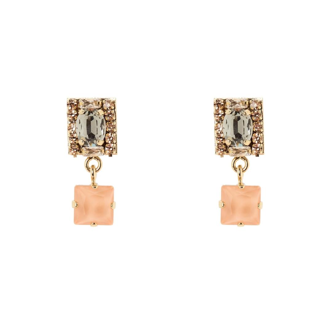 Orecchini Charm Geometrico e Cristallo Hera