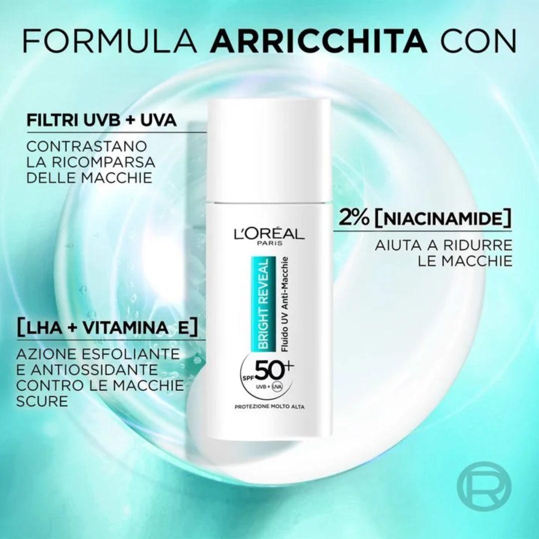 Fluido UV Anti-Macchie SPF 50+ [Niacinamide + LHA]