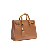 Borsa con Manici Effetto Bamboo