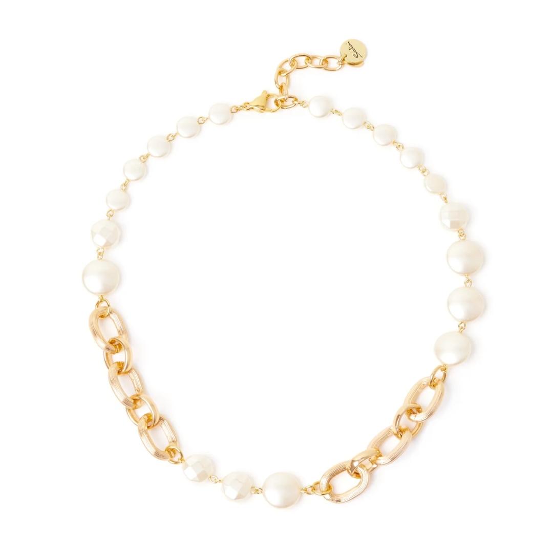 Collana corta catena a grandi maglie e pasticche Grace