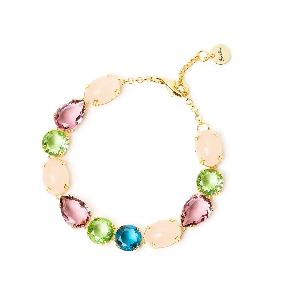 Bracciale cristalli e cabochon Ninfa