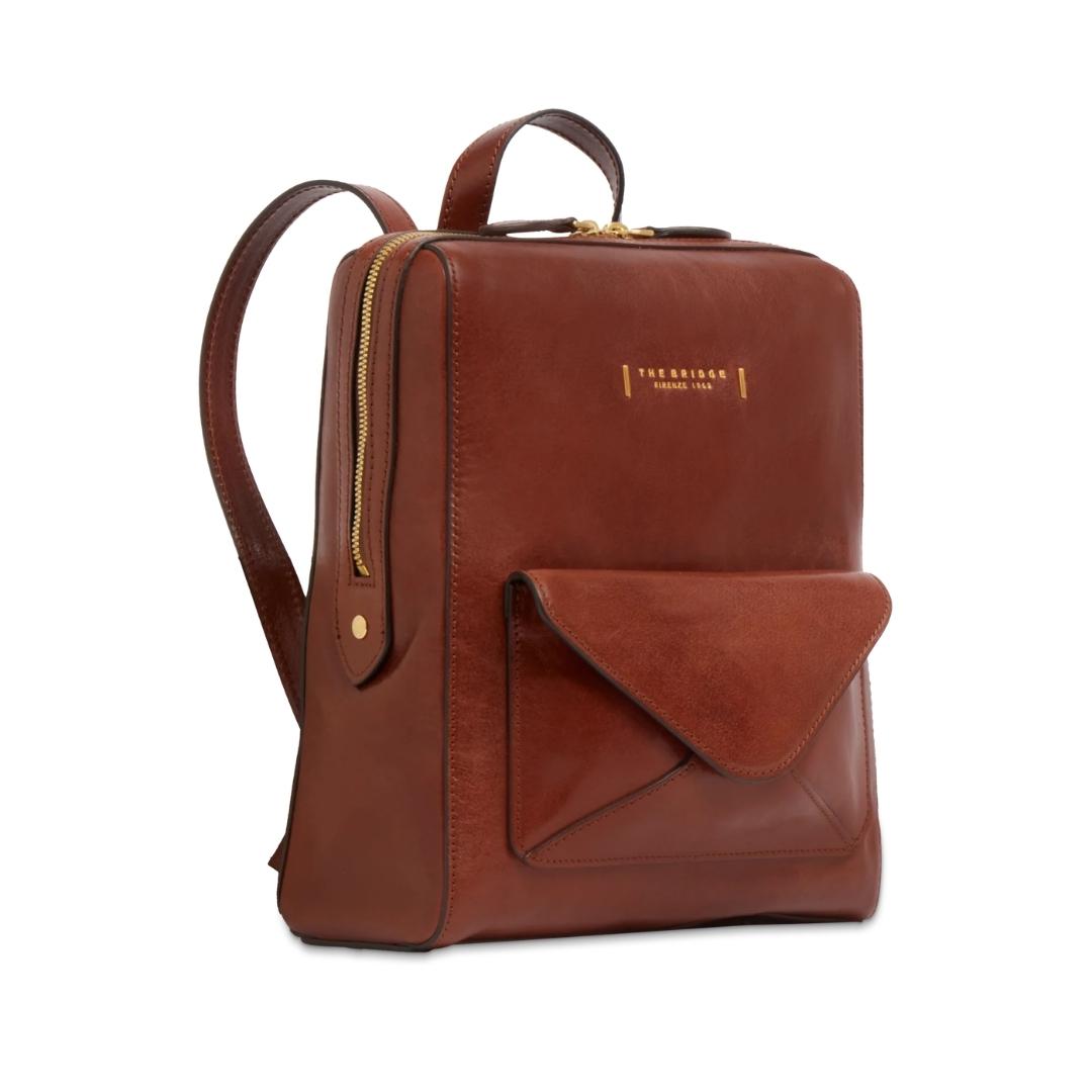 FRIDA Zaino Donna in Pelle con Tasca Frontale