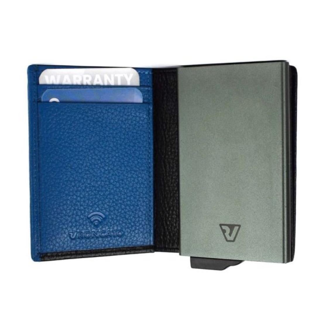 Iron 4.0 Porta Carte di Credito a Libro con Tasca Porta Banconote