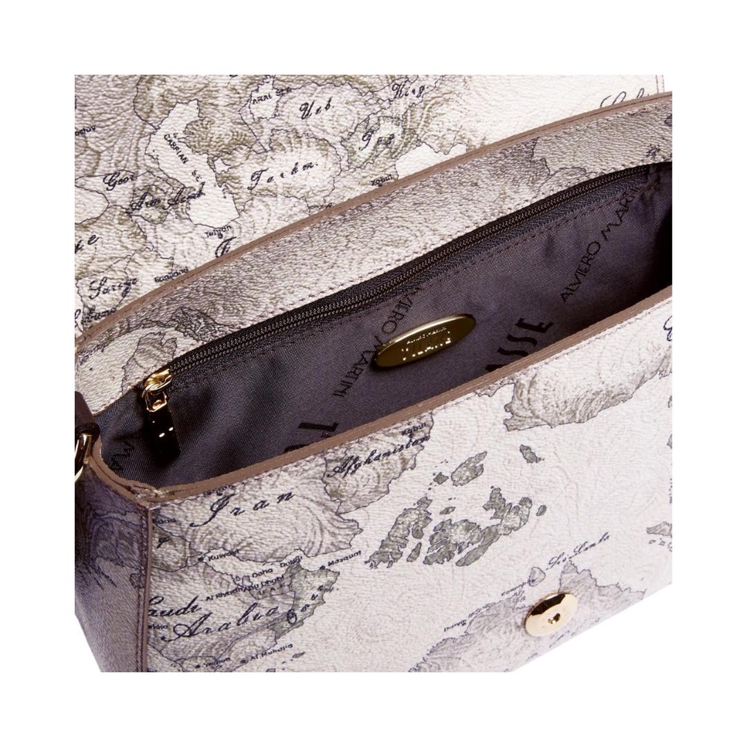 Borsa a Tracolla con Patta in Tessuto Goffrato Country Geo