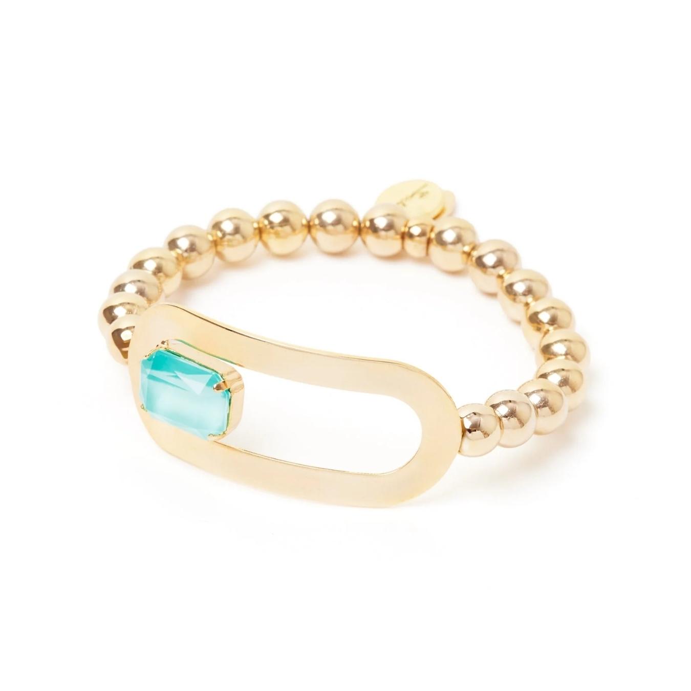 Bracciale elastico boule e charm anello Ribera