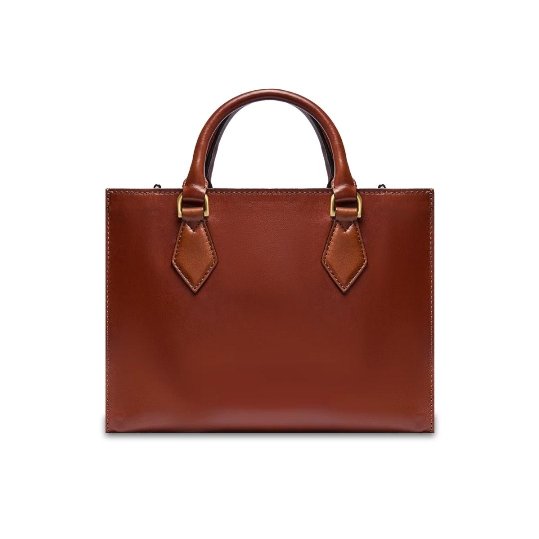 IDA Borsa a Mano in Pelle con Tracolla Removibile