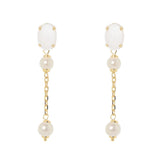 Orecchini catena perle cabochon Ninfa