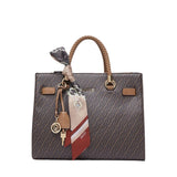 Borsa Satchel Media con Foulard