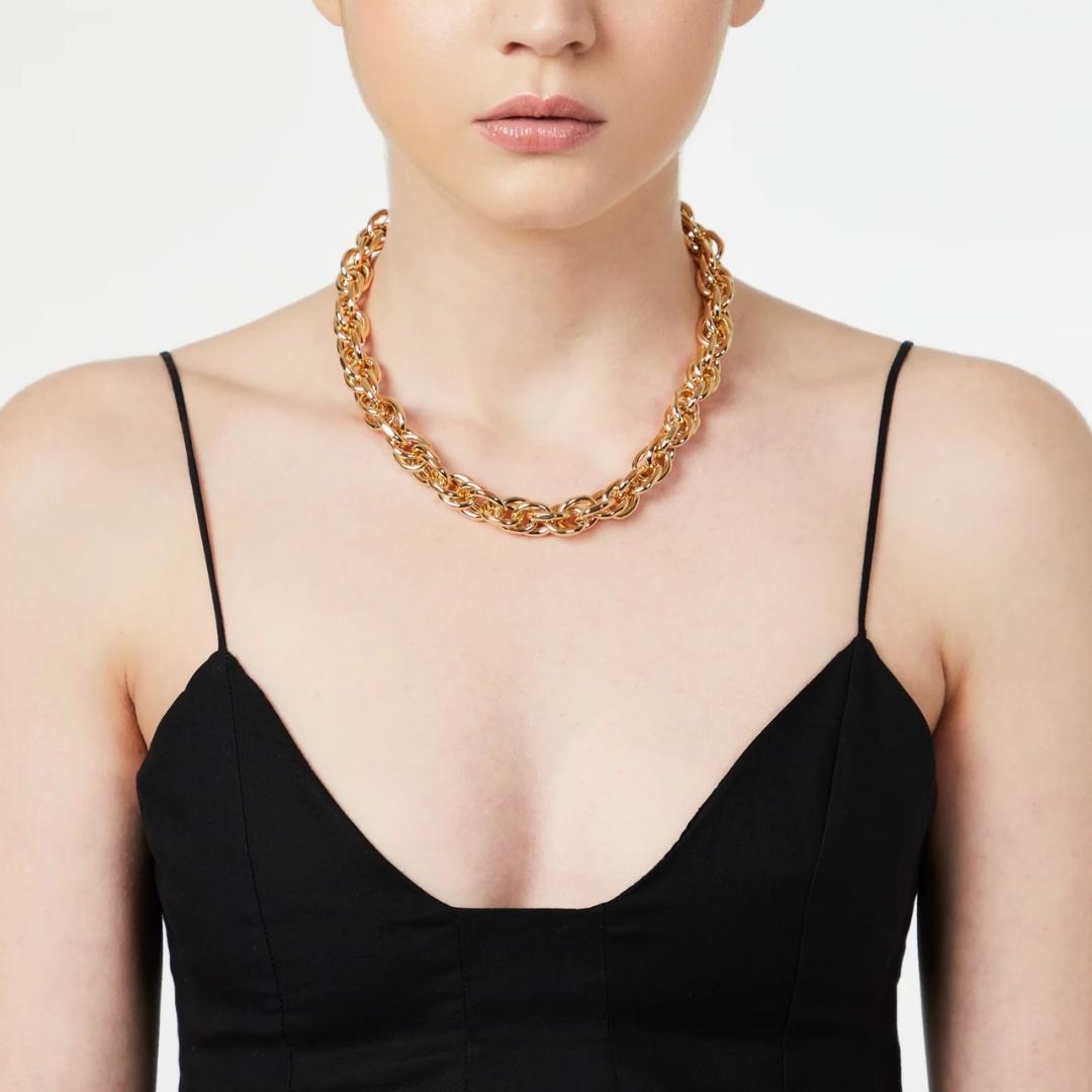 Collana corta a maglia concatenata Chains
