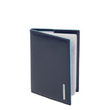 Porta Passaporto Blue Square in Pelle