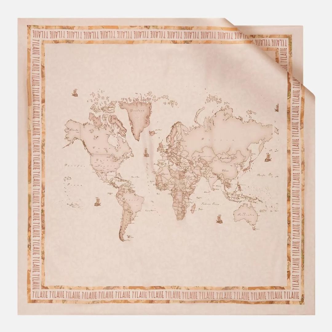 Foulard con Logo e Cornice Geo Classic