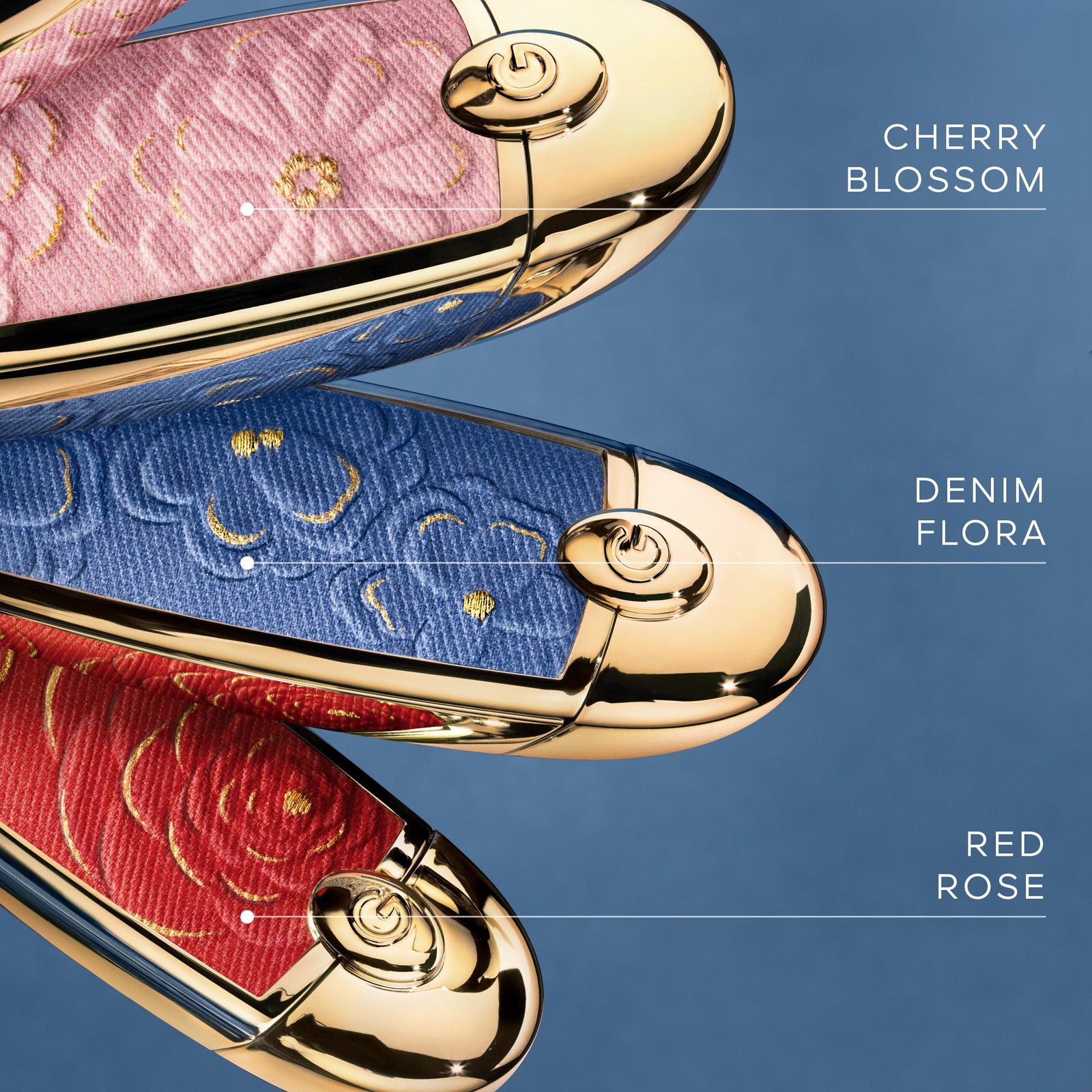Rouge G Blooming Denim La cover gioiello con doppio specchio - Edizione Limitata Il rossetto ultra-care personalizzabile