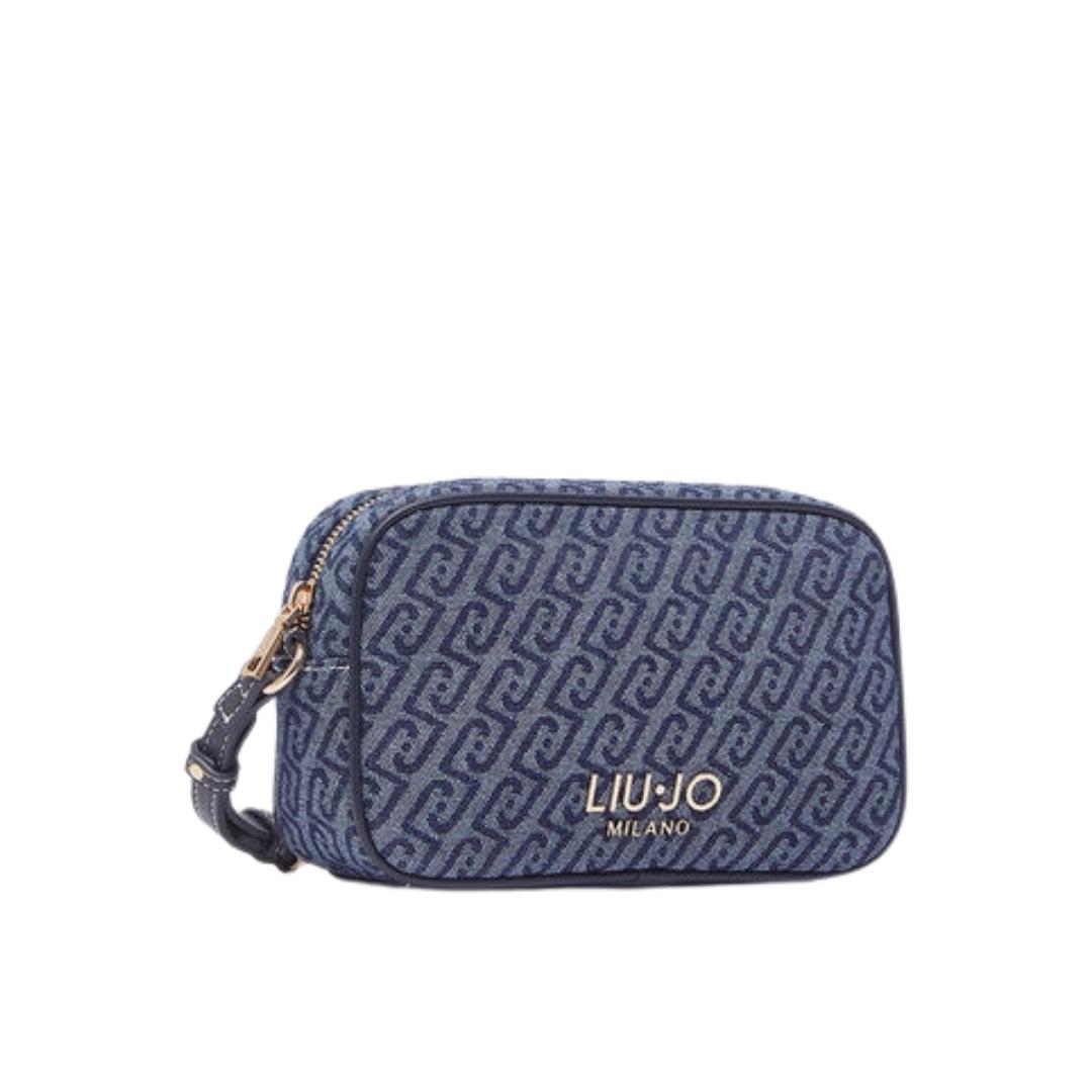 Piccola Borsa a Tracolla in Denim Jacquard