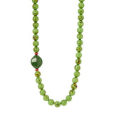 Collana boule verdi ed elemento a quattro lati Apuana