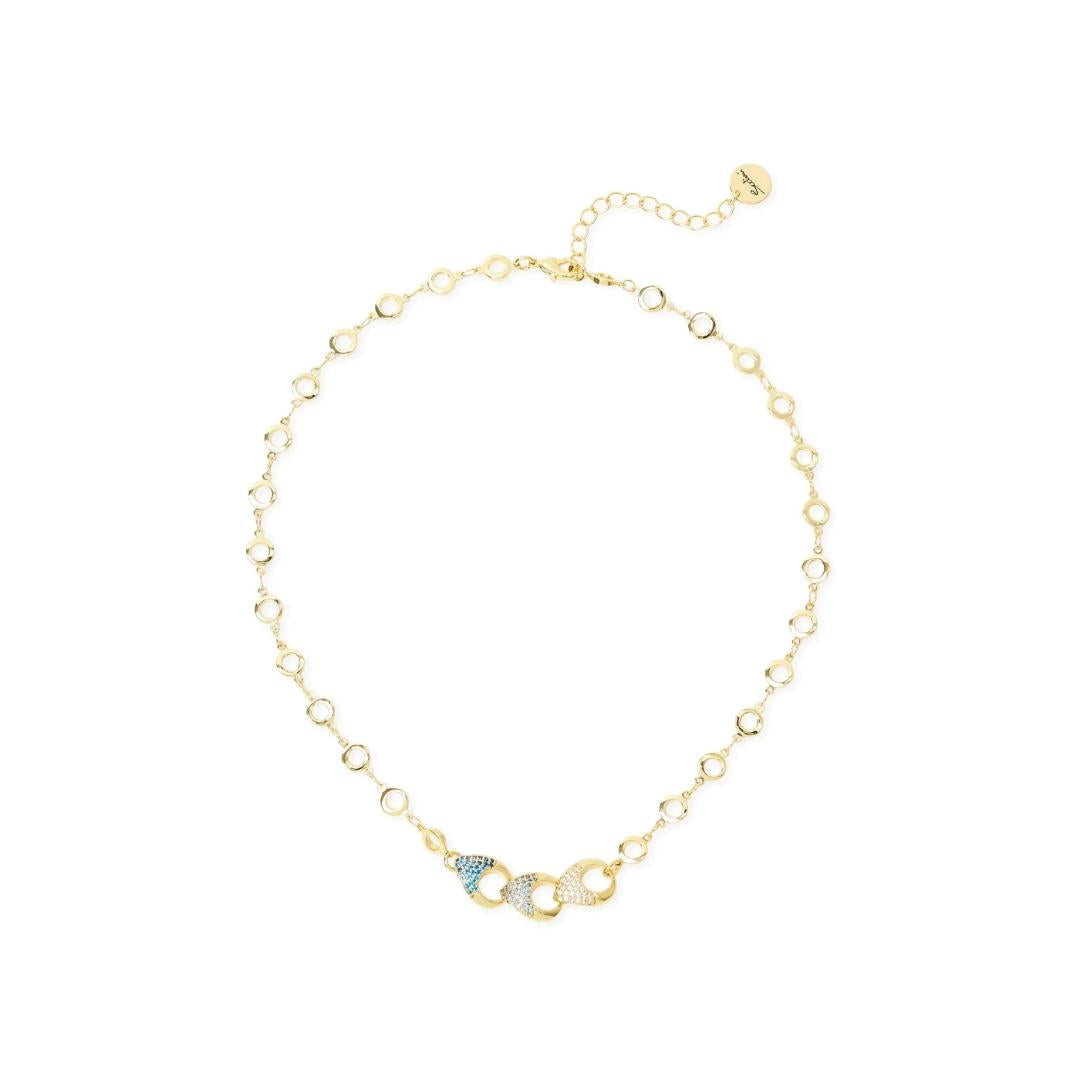 Collana Corta Anelli e Tre gocce Deva