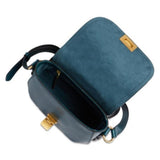 Borsa a tracolla in pelle con patta Federica