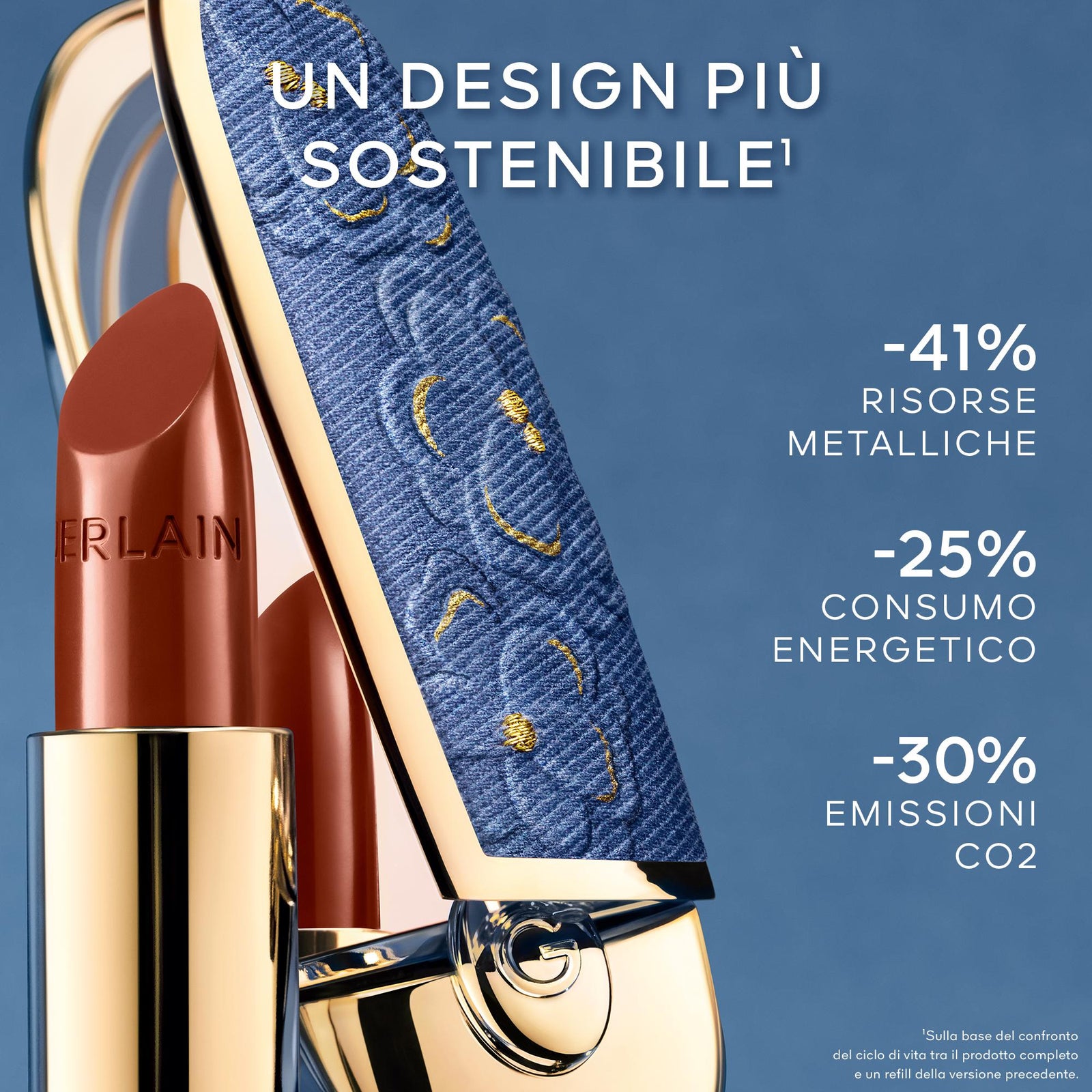 Rouge G Blooming Denim La cover gioiello con doppio specchio - Edizione Limitata Il rossetto ultra-care personalizzabile