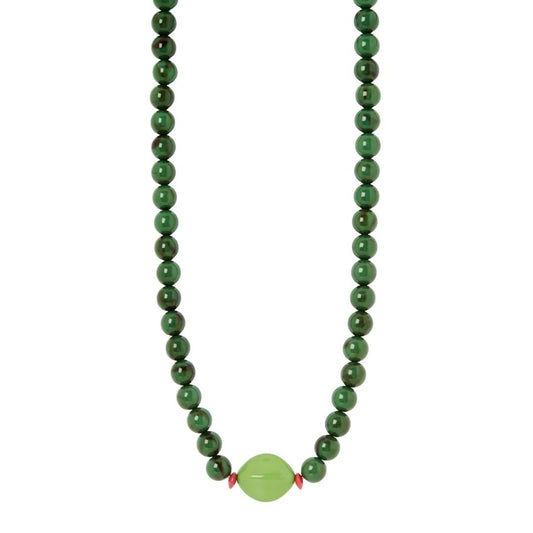 Collana boule ed elemento a quattro lati Apuana