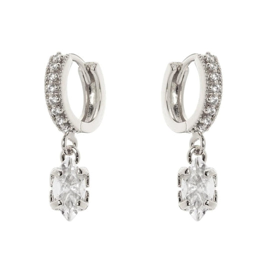 Orecchini Cerchietto e Pendente Crystalline