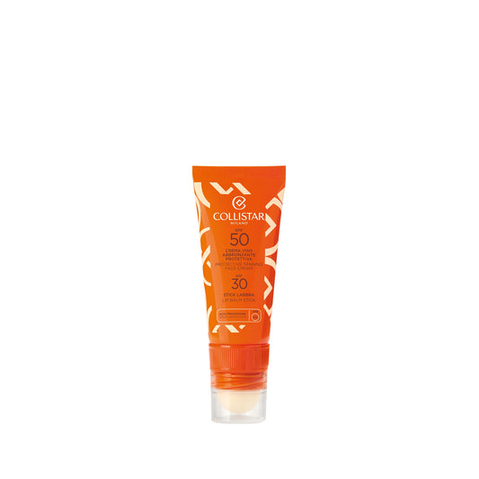Crema Viso Abbronzante Protettiva SPF50 e Stick labbra SPF30