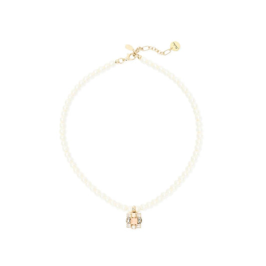 Girocollo Perle Charm Quadrato Hera