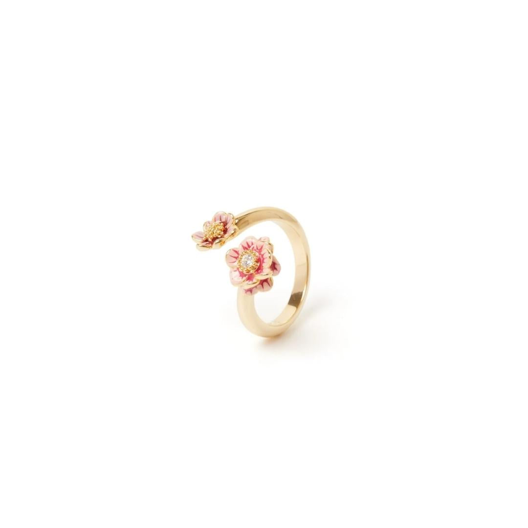 Anello a due fiori Hanami